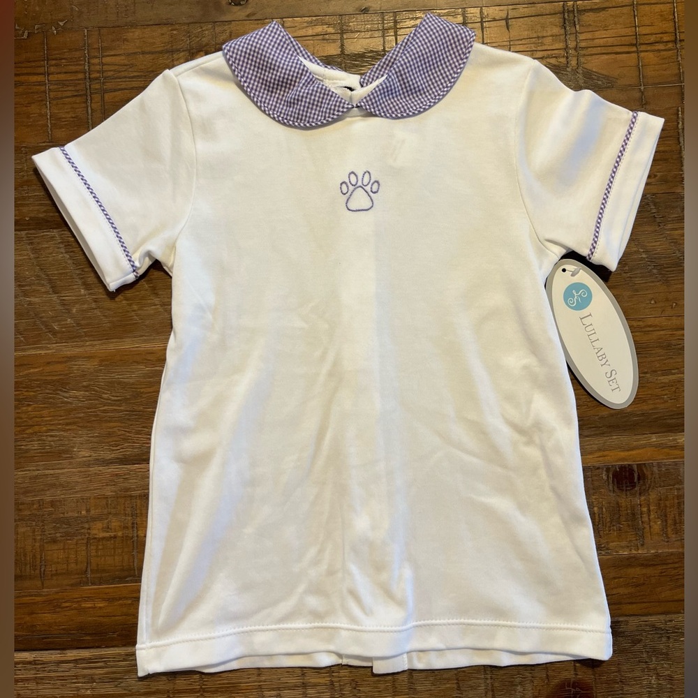 🐾💜Lullaby Set White and Purple Kids top